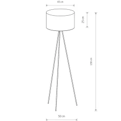 Lampa Podłogowa CADILAC Czarny Złoty Abażur 1xE27 156cm * Nowodvorski Online