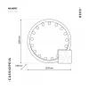 Lampa Podłogowa CASSIOPEIA Biały Złoty Marmur 19xE14 120cm * Eko-light Outlet