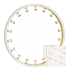 Lampa Podłogowa CASSIOPEIA Biały Złoty Marmur 19xE14 120cm * Eko-light Outlet
