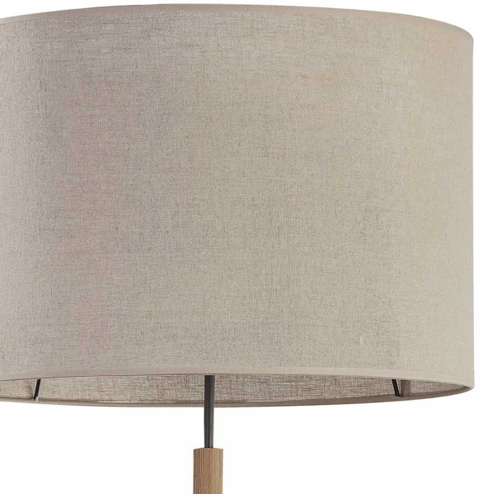 Lampa Podłogowa DEVA Brązowy Beżowy Abażur 1xE27 137 cm * TK Lighting