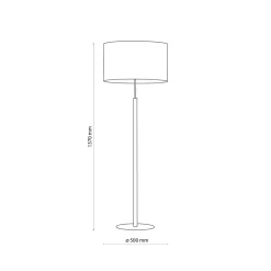 Lampa Podłogowa DEVA Brązowy Beżowy Abażur 1xE27 137 cm * TK Lighting