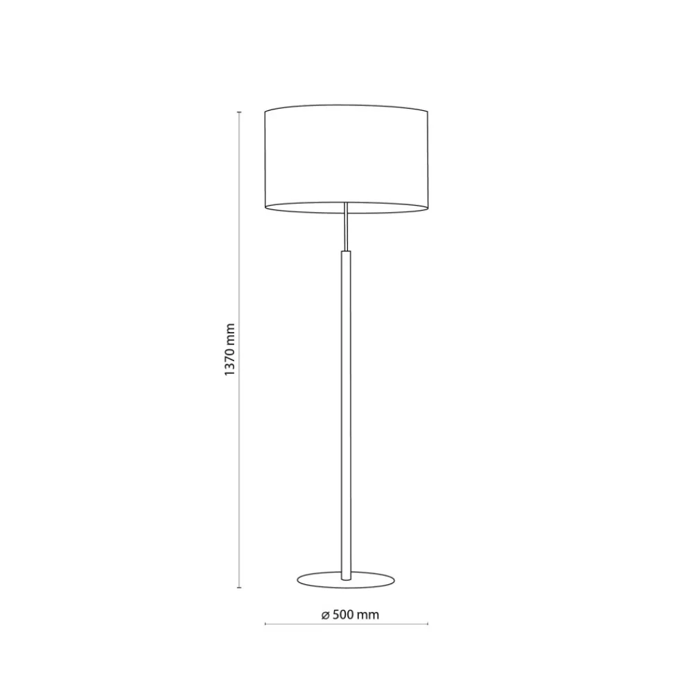 Lampa Podłogowa DEVA Brązowy Beżowy Abażur 1xE27 137 cm * TK Lighting