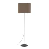 Lampa podłogowa EARTH czarna abażur brązowy 1xE27 * TK Lighting Hot