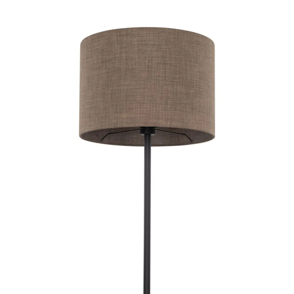 Lampa podłogowa EARTH czarna abażur brązowy 1xE27 * TK Lighting Hot