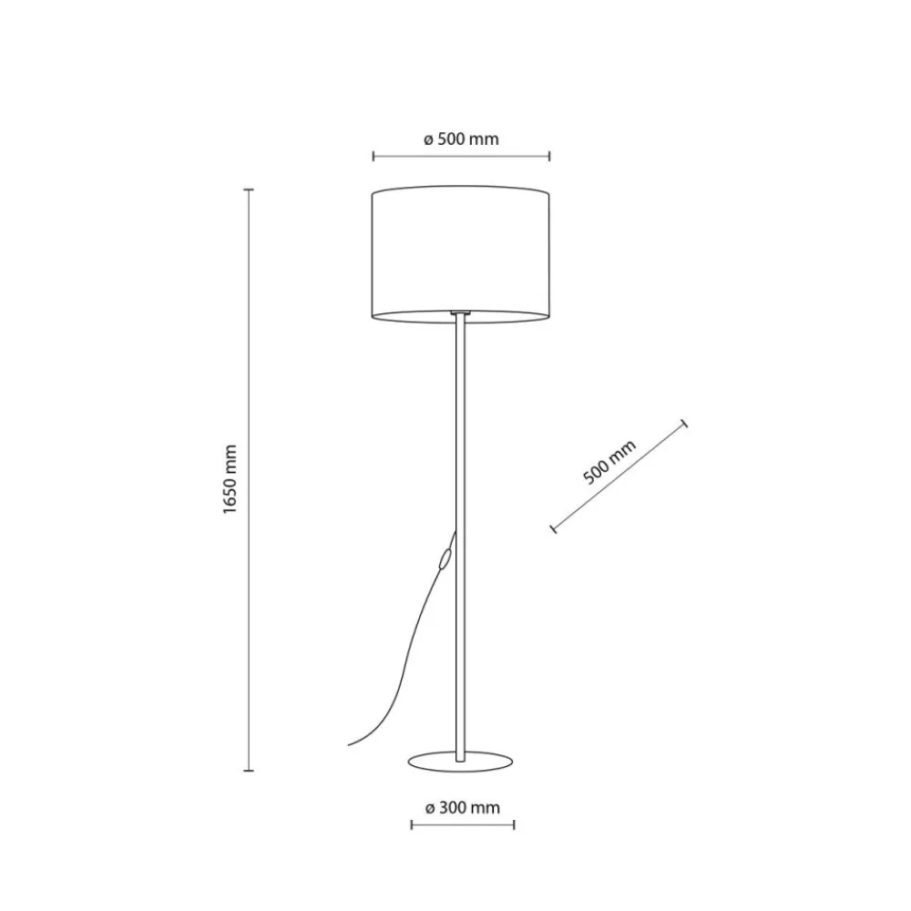 Lampa podłogowa EARTH czarna abażur brązowy 1xE27 * TK Lighting Hot