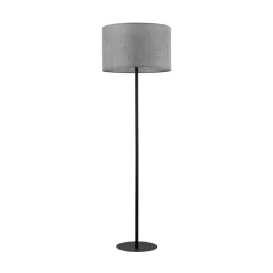 Lampa Podłogowa EARTH Czarny Szary Abażur 1xE27 159cm * TK Lighting New