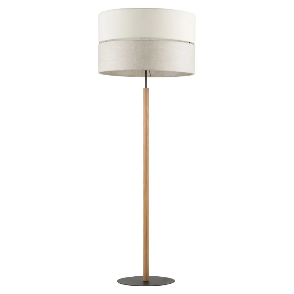 Lampa Podłogowa ECO Brązowy Szary Beżowy Abażur 1xE27 139cm * TK Lighting