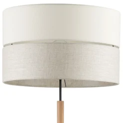 Lampa Podłogowa ECO Brązowy Szary Beżowy Abażur 1xE27 139cm * TK Lighting