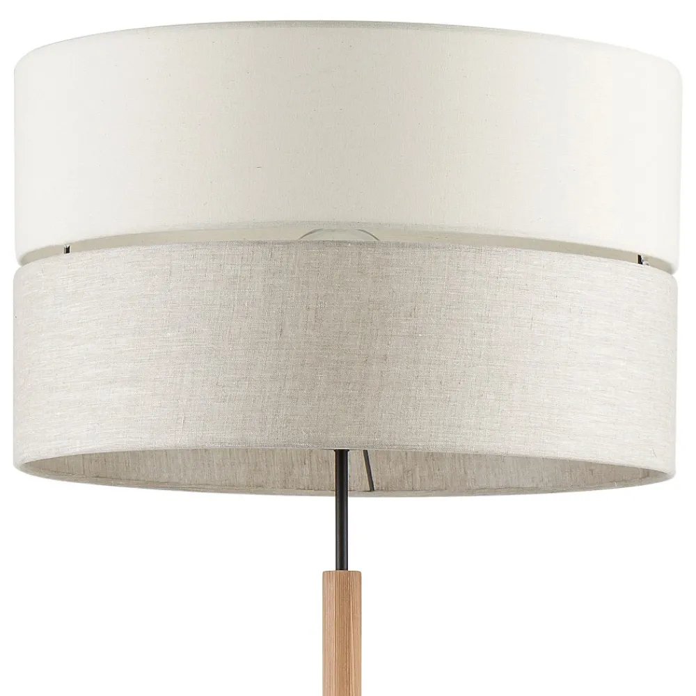Lampa Podłogowa ECO Brązowy Szary Beżowy Abażur 1xE27 139cm * TK Lighting