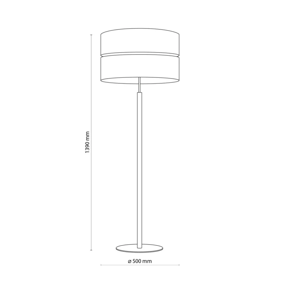 Lampa Podłogowa ECO Brązowy Szary Beżowy Abażur 1xE27 139cm * TK Lighting