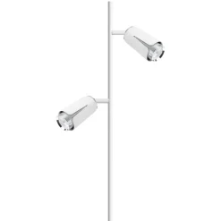 Lampa Podłogowa FLOWER Biały Srebrny 2xGU10 150cm * Eko-light Best