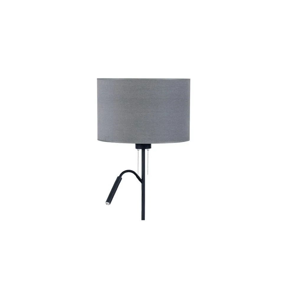 Lampa Podłogowa HOTEL PLUS Czarny Szary Abażur 1xE27 1xG9 168cm * Nowodvorski Hot