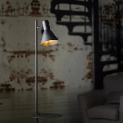 Lampa Podłogowa JUMP Czarny Półka 1xE27 * TK Lighting New