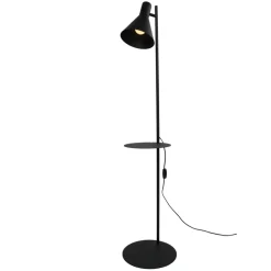 Lampa Podłogowa JUMP Czarny Półka 1xE27 * TK Lighting New