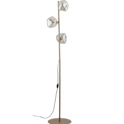 Lampa podłogowa LAVA sabia beżowa klosz koniak 3xG9 * TK Lighting Sale
