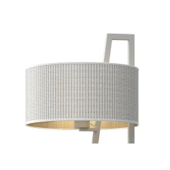 Lampa Podłogowa LOFT SHADE Biały Złoty Klosz z Tworzywa 1xE27 150cm * Luminex Sale