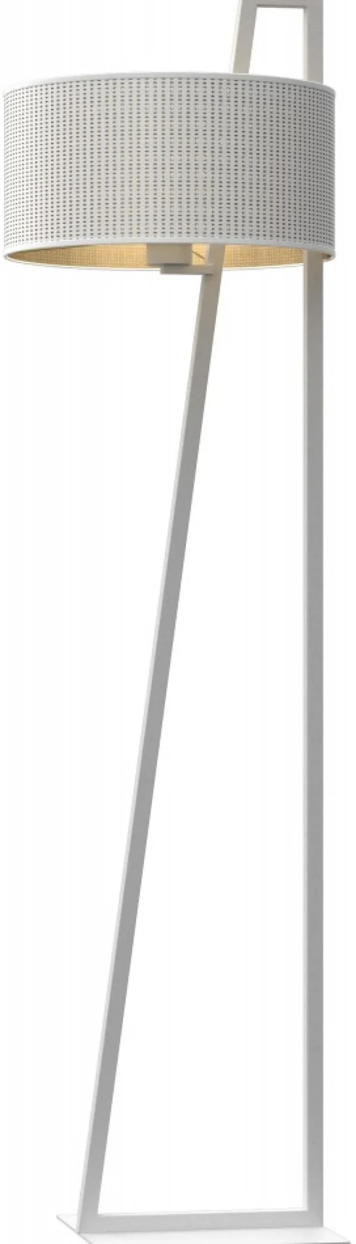 Lampa Podłogowa LOFT SHADE Biały Złoty Klosz z Tworzywa 1xE27 150cm * Luminex Sale