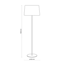 Lampa Podłogowa MAJA Czarny Abażur 1xE27 148cm * TK Lighting New