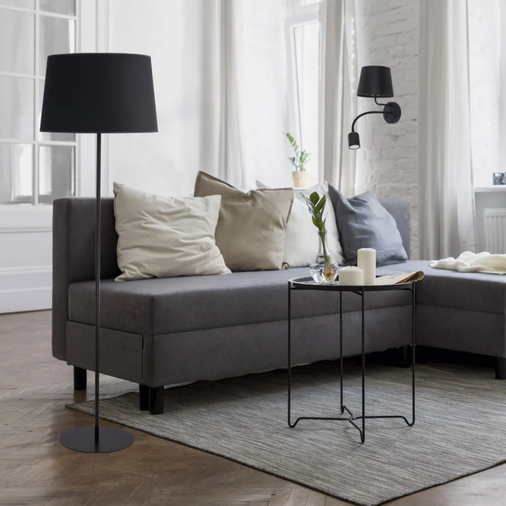 Lampa Podłogowa MAJA Czarny Abażur 1xE27 148cm * TK Lighting New