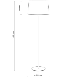 Lampa podłogowa MAJA sabia beżowa abażur ecru 1xE27 * TK Lighting Best