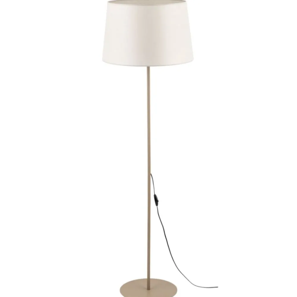Lampa podłogowa MAJA sabia beżowa abażur ecru 1xE27 * TK Lighting Best
