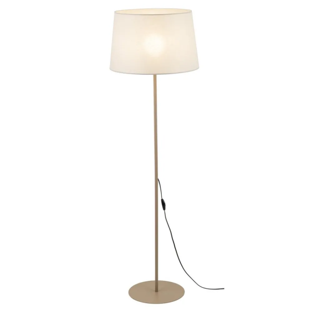 Lampa podłogowa MAJA sabia beżowa abażur ecru 1xE27 * TK Lighting Best