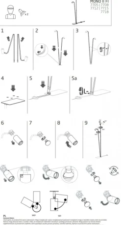 Lampa Podłogowa MONO Czarny 2xGU10 216cm * Nowodvorski Outlet