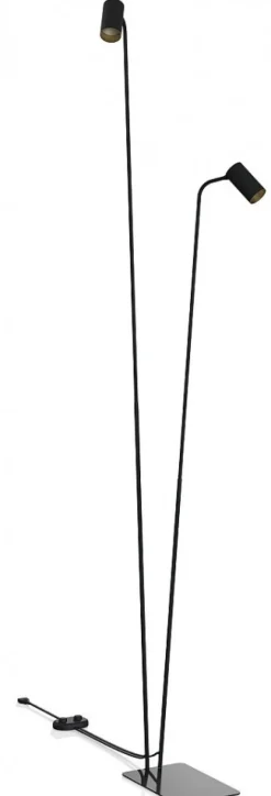 Lampa Podłogowa MONO Czarny Złoty 2xGU10 216cm * Nowodvorski Discount