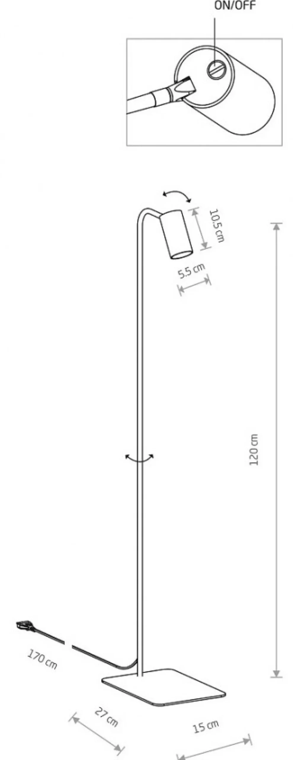 Lampa Podłogowa MONO Złoty Czarny 1xGU10 * Nowodvorski New