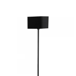 Lampa Podłogowa NAPOLI Czarny Srebrny Abażur 1xE27 150cm * Eko-light