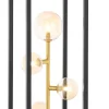 Lampa Podłogowa NEPTUN Czarny Bursztynowy Szklane Klosze 4xG9 150 cm * Jupiter Discount