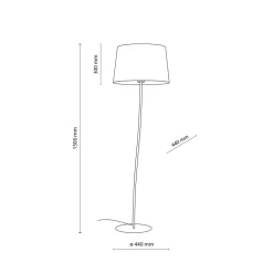 Lampa Podłogowa NICOLA Żółty Abażur 1xE27 150cm * TK Lighting