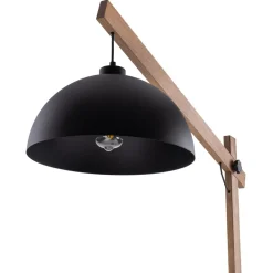 Lampa Podłogowa OSLO Czarny Drewno 1xE27 180cm * TK Lighting Clearance