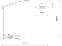 Lampa podłogowa POISE A szara 1xE27 * Nowodvorski Discount