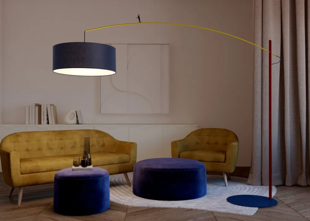 Lampa podłogowa POISE B granatowa 1xE27 * Nowodvorski Clearance