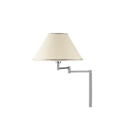 Lampa Podłogowa Regulowana BEGAMO Srebrny Beżowy 1xE27 160 cm * Jupiter