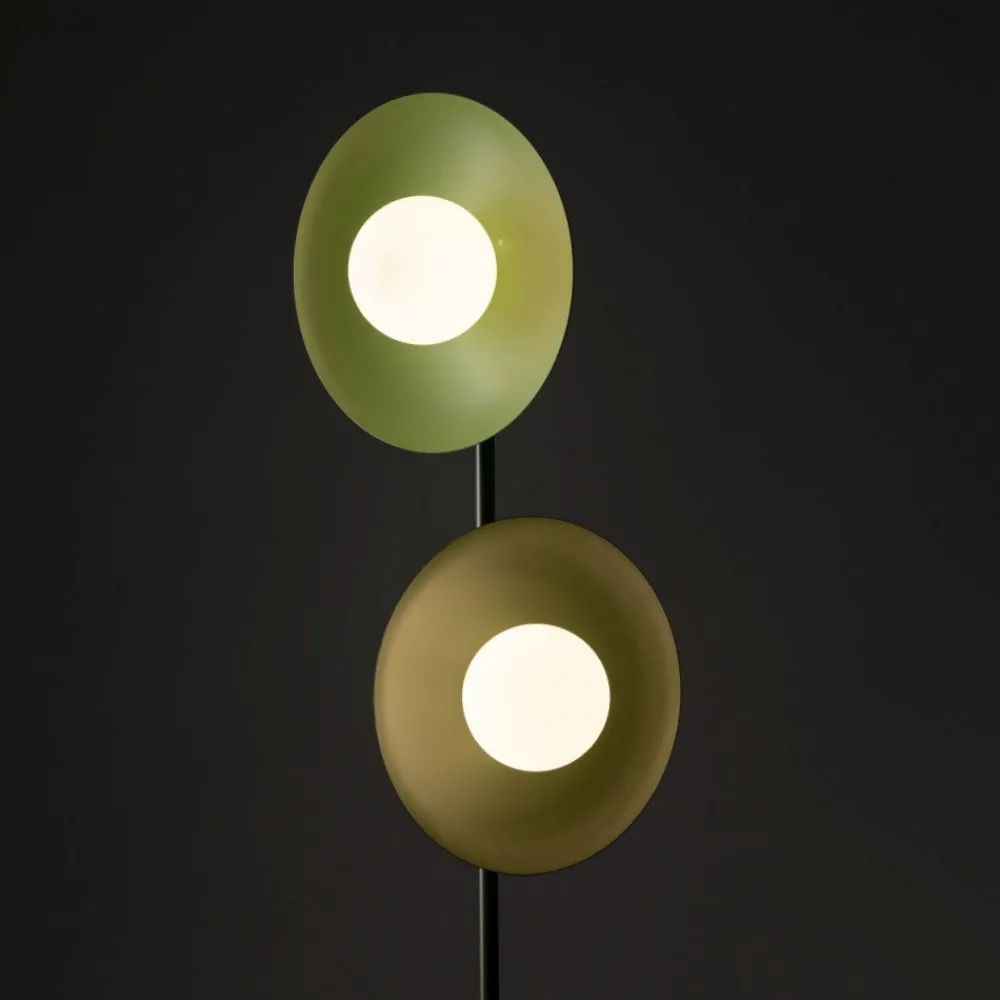 Lampa podłogowa SLATE MIX zielona klosz biały 2xG9 * TK Lighting Best