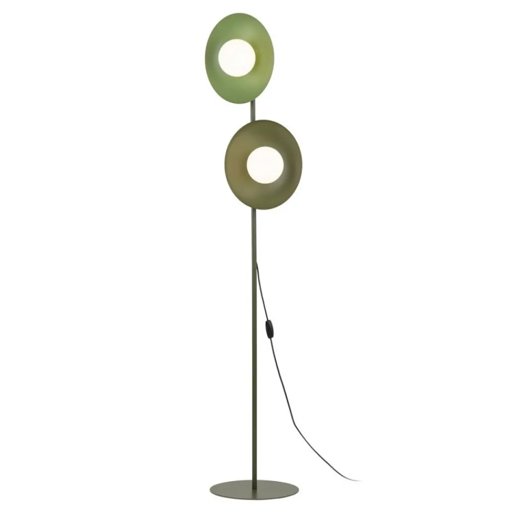 Lampa podłogowa SLATE MIX zielona klosz biały 2xG9 * TK Lighting Best