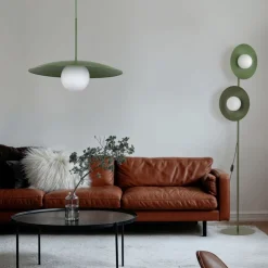 Lampa podłogowa SLATE MIX zielona klosz biały 2xG9 * TK Lighting Best