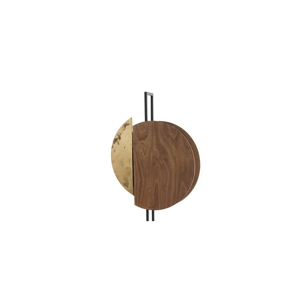 Lampa Podłogowa SUNSET Czarny Brązowy Drewniany Abażur 2xGX53 170cm * Nowodvorski Outlet