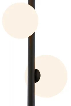 Lampa Podłogowa TAIDA Czarny Biały Szklane Klosze 4xG9 151 cm * Jupiter Outlet