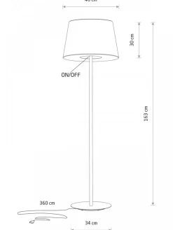 Lampa podłogowa TUTOIA beżowa 1xE27 * Nowodvorski