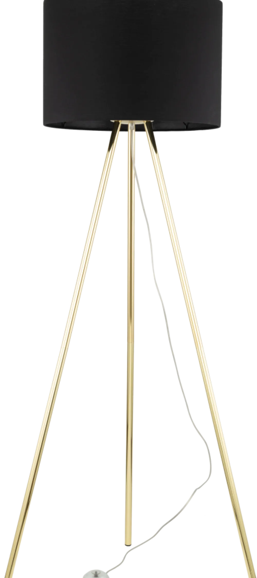 Lampa Podłogowa UMBERTO Trójnóg Złoty Czarny Abażur 1xE27 155cm * TK Lighting Best
