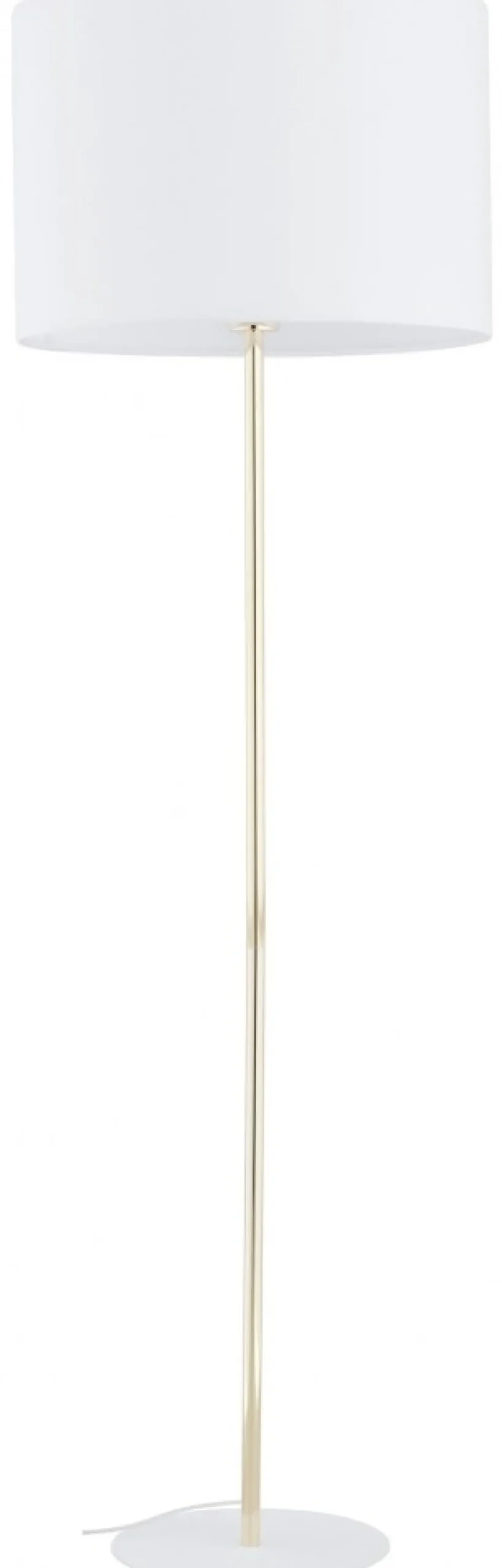 Lampa Podłogowa UMBERTO Złoty Biały Abażur 1xE27 155cm * TK Lighting Sale