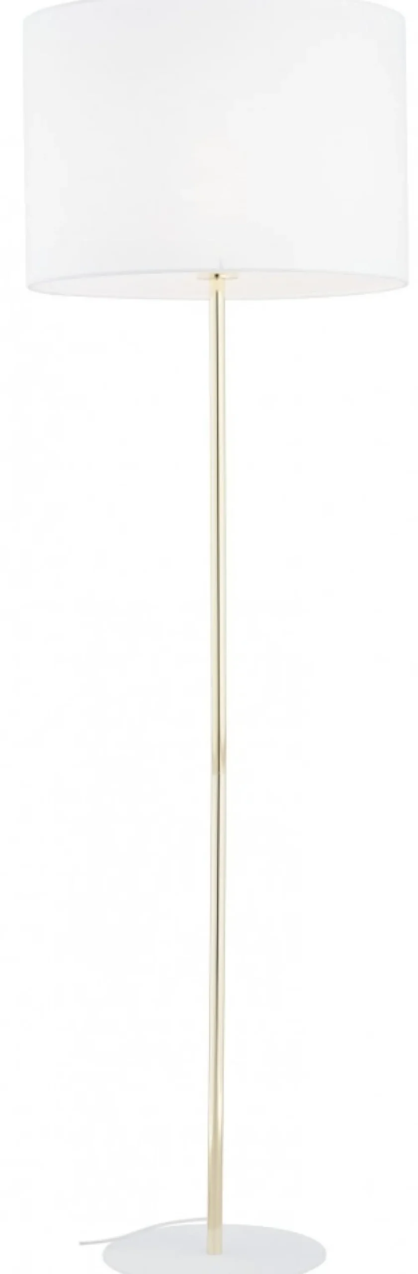 Lampa Podłogowa UMBERTO Złoty Biały Abażur 1xE27 155cm * TK Lighting Sale