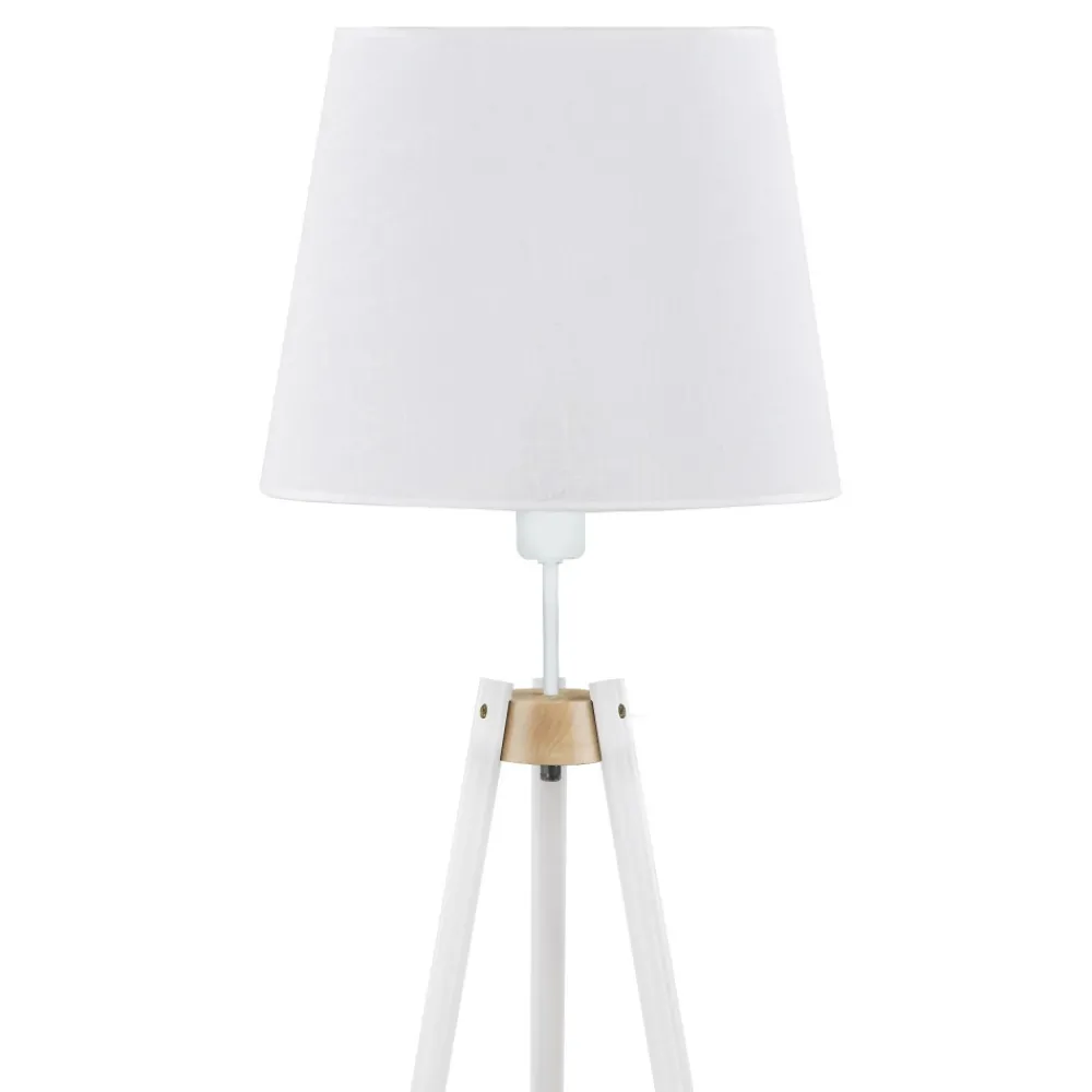 Lampa Podłogowa VAIO Brązowy Biały Abażur 1xE27 156cm * TK Lighting Sale