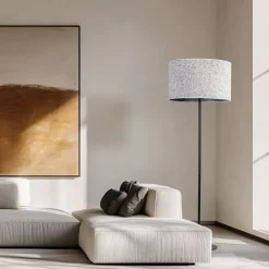 Lampa podłogowa VELLUM czarna abażur melanżowy 1xE27 * TK Lighting