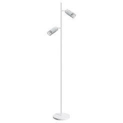 Lampa Podłogowa VERTICAL Regulowana Biały Metalowe Klosze 2xGU10 150cm * Eko-light