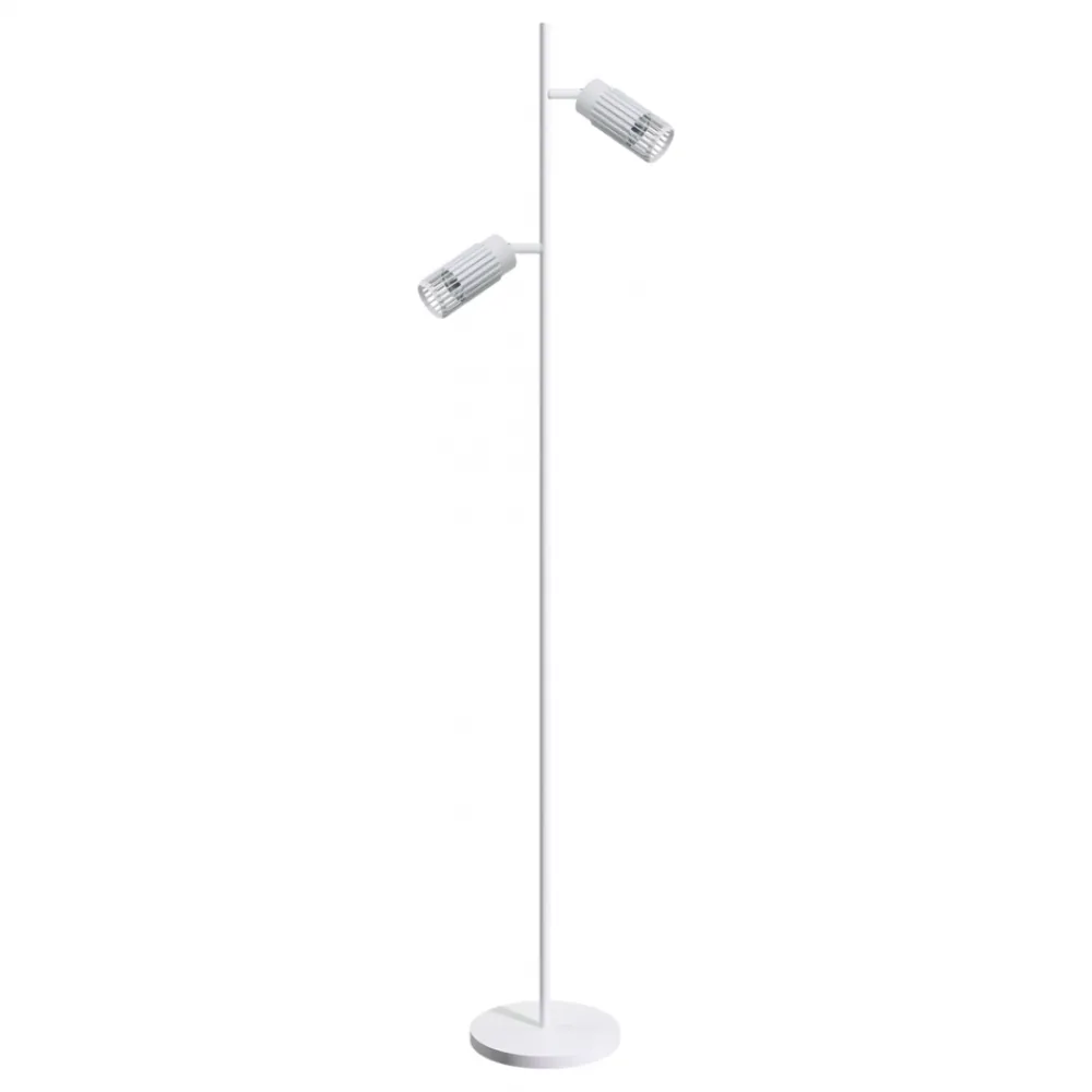 Lampa Podłogowa VERTICAL Regulowana Biały Metalowe Klosze 2xGU10 150cm * Eko-light
