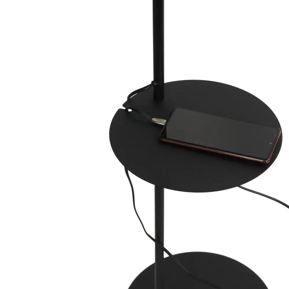 Lampa Podłogowa ZING Czarny Abażur 1xE27 170cm * TK Lighting New